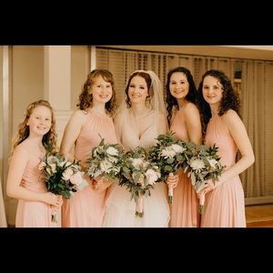 David bridals long ballet chiffon dress